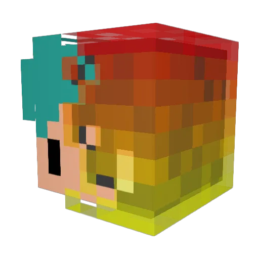 sakanau0 Minecraft avatar head, 3D render