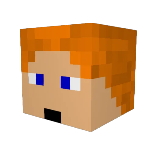 sakaslash Minecraft avatar head, 3D render