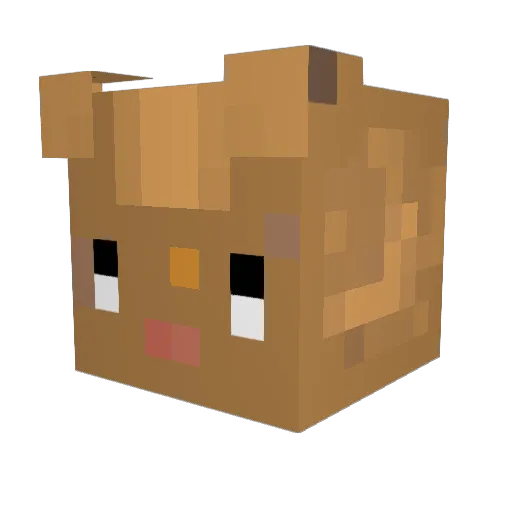 sakennto Minecraft avatar head, 3D render