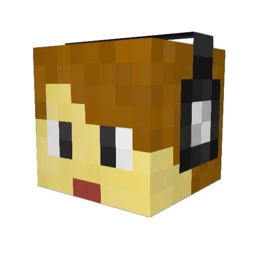 sakhaprox Minecraft avatar head, 3D render