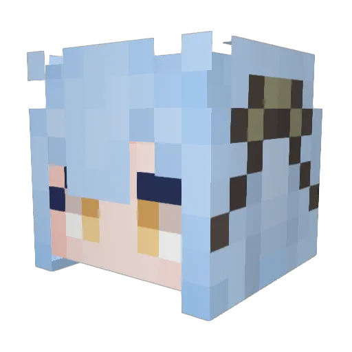 sakiko__ Minecraft avatar head, 3D render