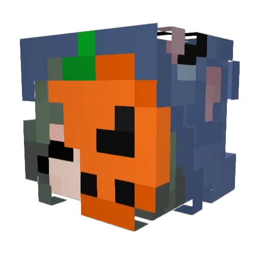 sakikuni Minecraft avatar head, 3D render