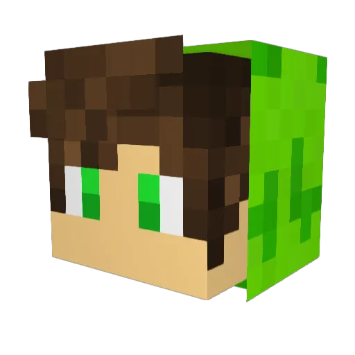 sakimai Minecraft avatar head, 3D render