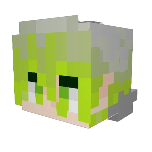 saklado Minecraft avatar head, 3D render