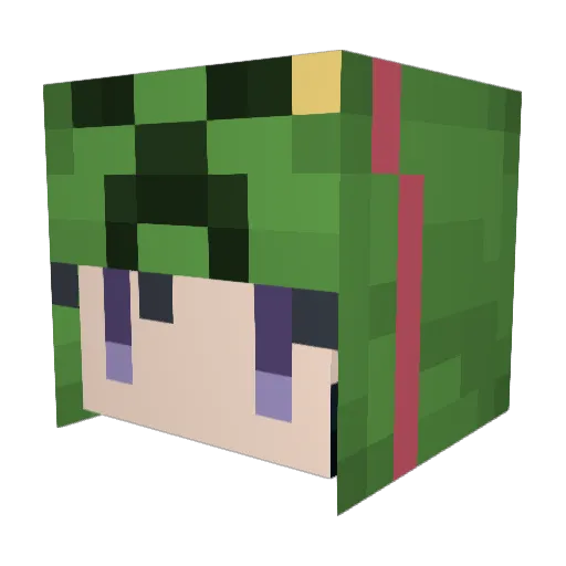 saku255 Minecraft avatar head, 3D render