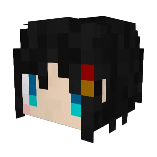 saku39y Minecraft avatar head, 3D render