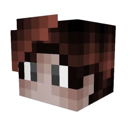 saku83 Minecraft avatar head, 3D render
