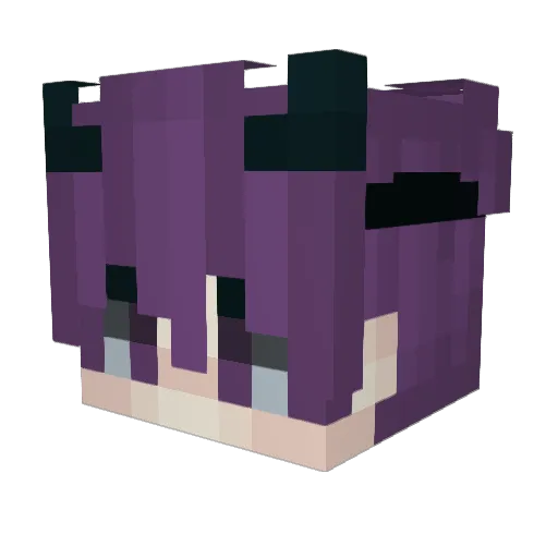 sakubami Minecraft avatar head, 3D render