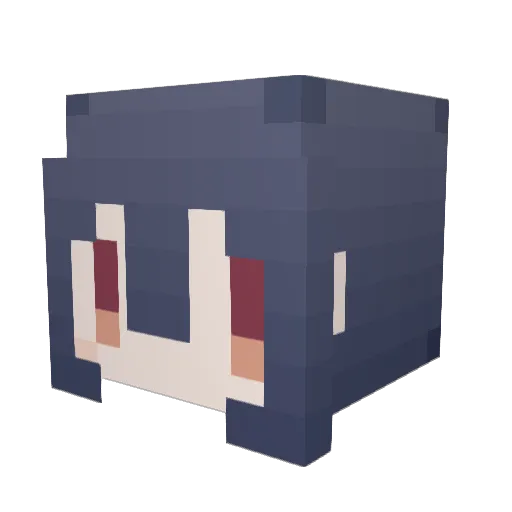 sakuhas Minecraft avatar head, 3D render