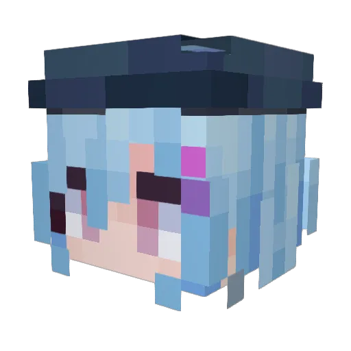 sakula03 Minecraft avatar head, 3D render