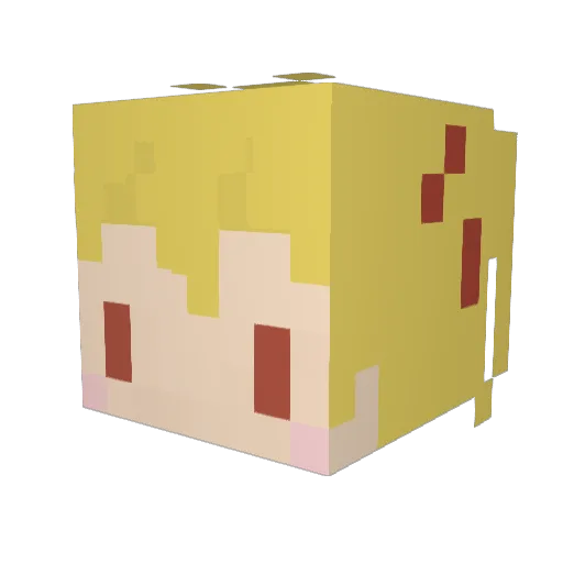 sakuna28 Minecraft avatar head, 3D render