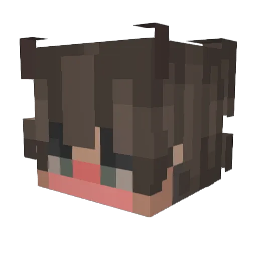 sakura27_ Minecraft avatar head, 3D render