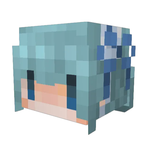 sakura369 Minecraft avatar head, 3D render