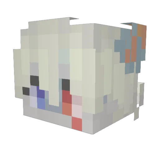 sakura_Ares Minecraft avatar head, 3D render