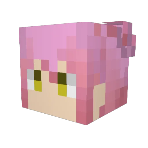sakuraa_k Minecraft avatar head, 3D render