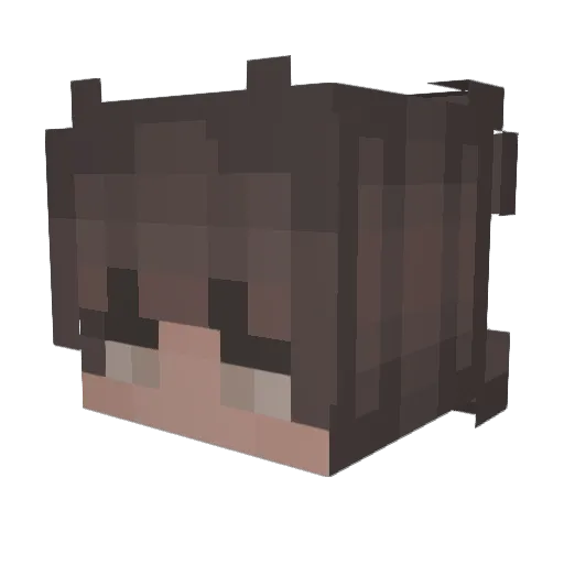sakuraas Minecraft avatar head, 3D render