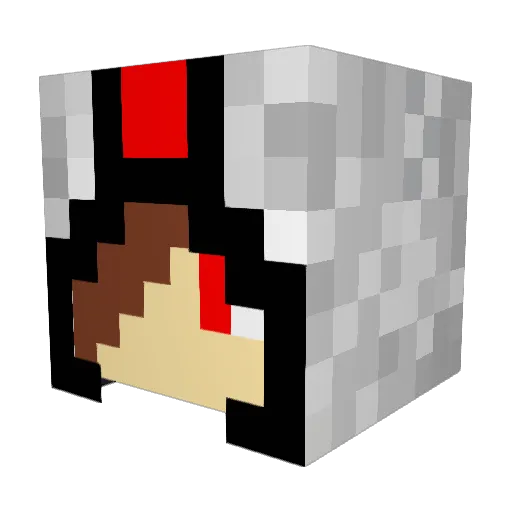 sakuragami Minecraft avatar head, 3D render