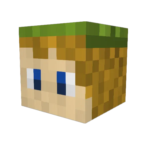 sakurakoji Minecraft avatar head, 3D render