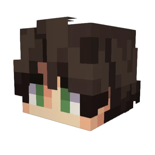 sakurale_ Minecraft avatar head, 3D render