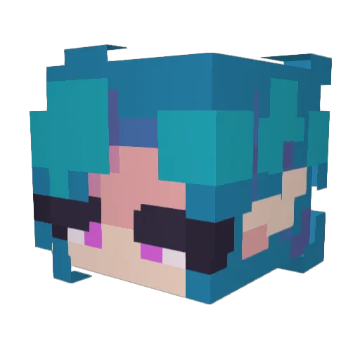 sakurama2000 Minecraft avatar head, 3D render