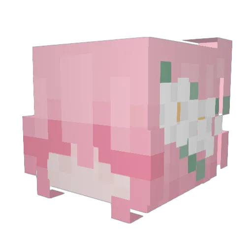 sakuraruby Minecraft avatar head, 3D render