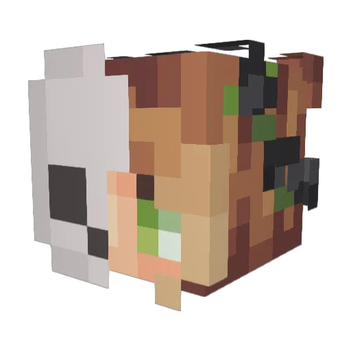 sakurasky3 Minecraft avatar head, 3D render