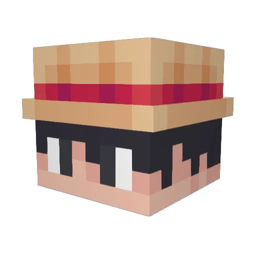 sakurasodaa Minecraft avatar head, 3D render