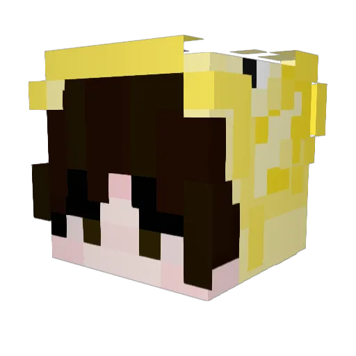 sakuratic Minecraft avatar head, 3D render