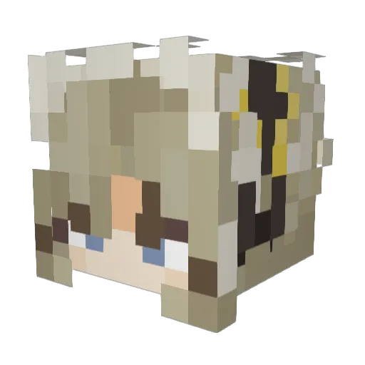 sakuromiii_ Minecraft avatar head, 3D render