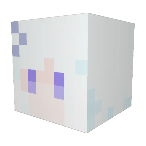 sakusaku3 Minecraft avatar head, 3D render