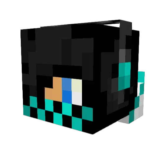 sakute Minecraft avatar head, 3D render