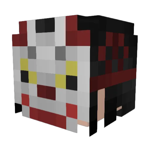 sakuyaaaan Minecraft avatar head, 3D render
