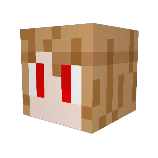sakuyome Minecraft avatar head, 3D render