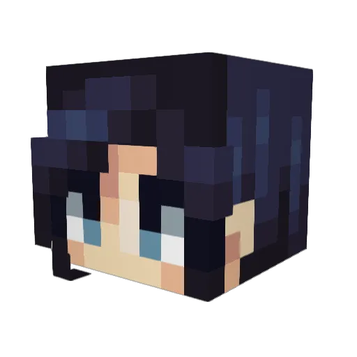 sakyru Minecraft avatar head, 3D render