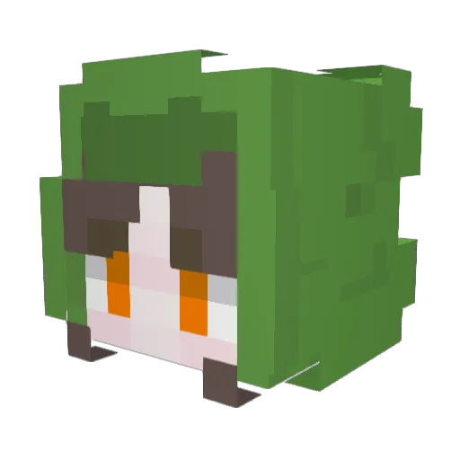 sal_monn Minecraft avatar head, 3D render