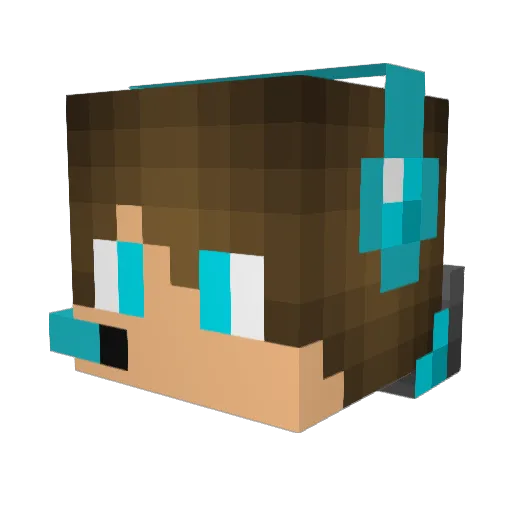 saladdan Minecraft avatar head, 3D render
