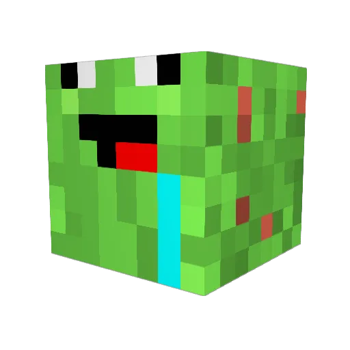 saladifier Minecraft avatar head, 3D render