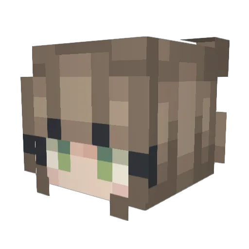 salataya Minecraft avatar head, 3D render