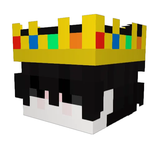 salces_14 Minecraft avatar head, 3D render