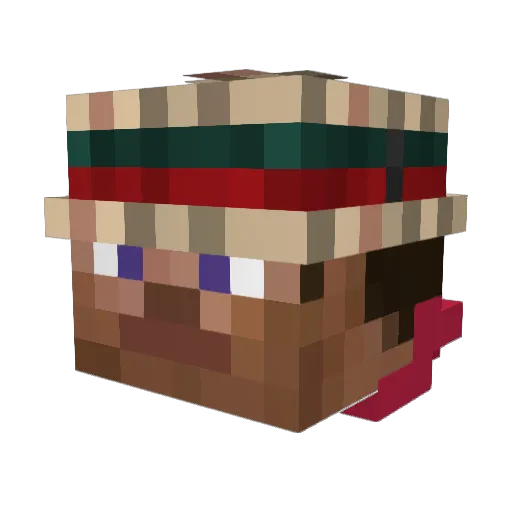 salekk Minecraft avatar head, 3D render