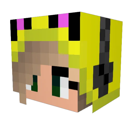 saliha47 Minecraft avatar head, 3D render