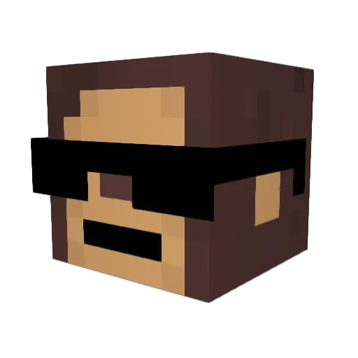 salmeero Minecraft avatar head, 3D render
