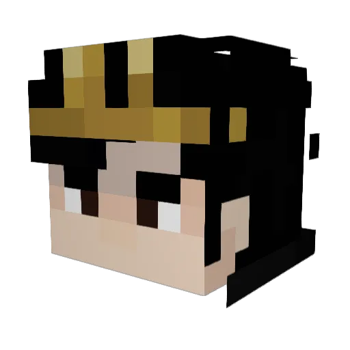 salmonman Minecraft avatar head, 3D render