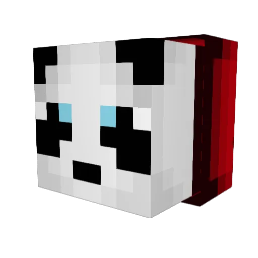 salo_101_ Minecraft avatar head, 3D render