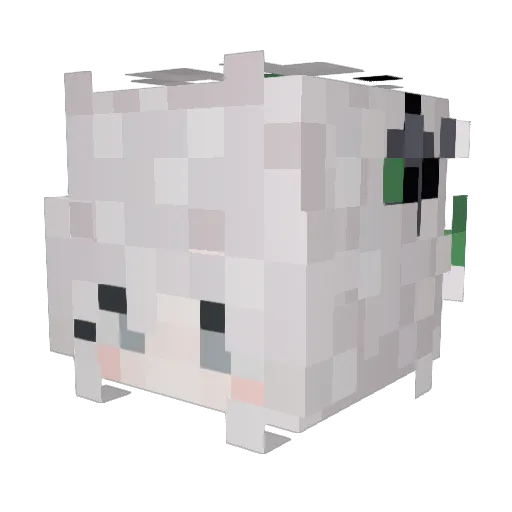 saloed_ Minecraft avatar head, 3D render