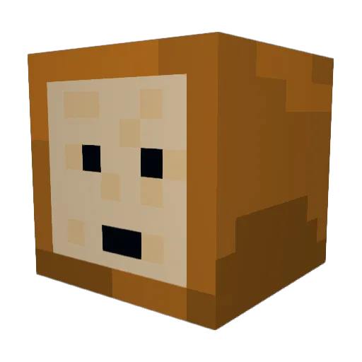 salteistbread Minecraft avatar head, 3D render