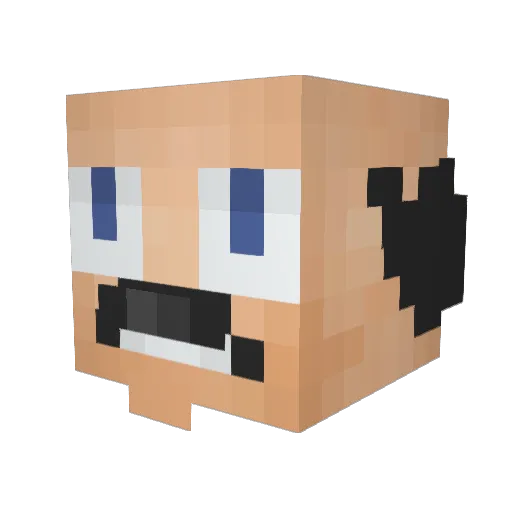 saltethcollege Minecraft avatar head, 3D render