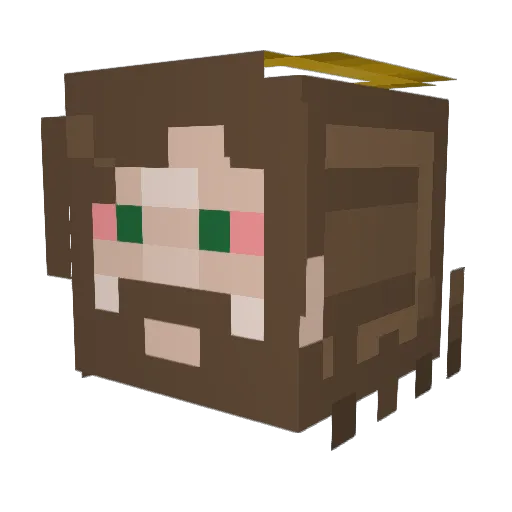 saltsans Minecraft avatar head, 3D render