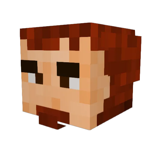 salttRifle Minecraft avatar head, 3D render