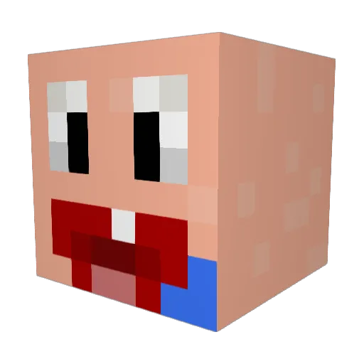 saltybrine Minecraft avatar head, 3D render